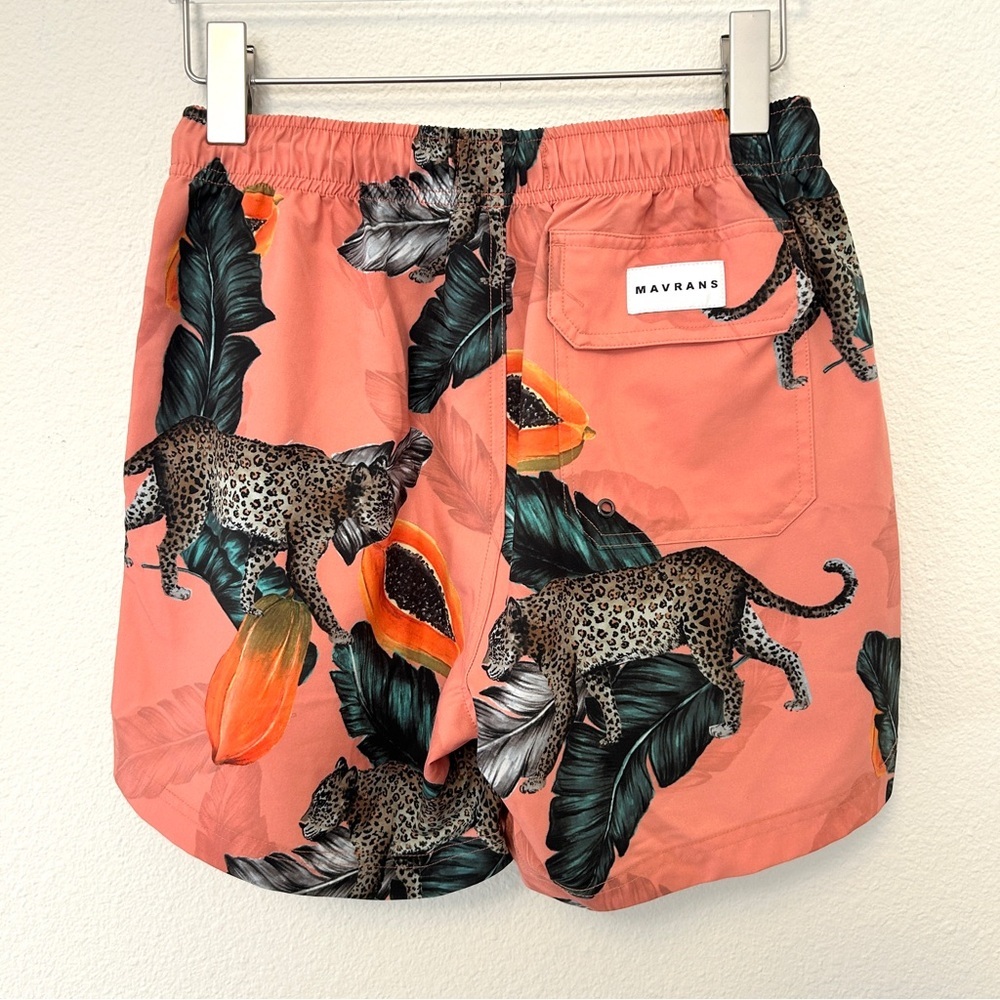 Mavrans Fruta Bomba Cropped Top Shorts Set Vacation Leopard Coral Size Small - Picture 10 of 16